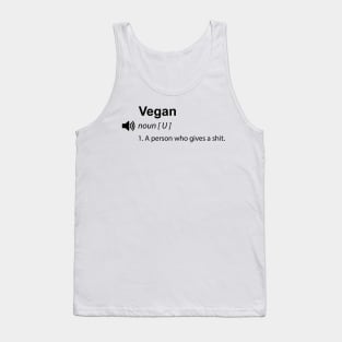 Funny vegan definition - Women Men Kids Sticker Tank Top